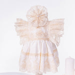Set Complet Botez Bebelusi cu Rochita Eleganta, Lumanare si Cufar Personalizat - Antonella - Botez bebelusi