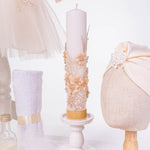Set Complet Botez Bebelusi cu Rochita Eleganta, Lumanare si Cufar Personalizat - Camilla - Botez bebelusi