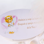 Set Complet Botez Bebelusi cu Rochita Eleganta, Lumanare si Cufar Personalizat - Camilla - Botez bebelusi