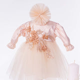 Set Complet Botez Bebelusi cu Rochita Eleganta, Lumanare si Cufar Personalizat - Camilla - Botez bebelusi