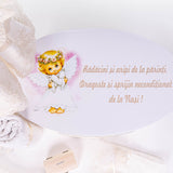 Set Complet Botez Bebelusi cu Rochita Eleganta, Lumanare si Cufar Personalizat - Jimena - Botez bebelusi