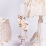 Set Complet Botez Bebelusi cu Rochita Eleganta, Lumanare si Cufar Personalizat - Jimena - Botez bebelusi