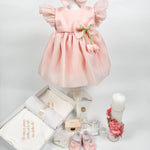 Set Complet Botez Bebelusi cu Rochita Eleganta si Trusou Hand - Made - Allegra - Botez bebelusi