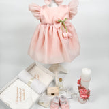 Set Complet Botez Bebelusi cu Rochita Eleganta si Trusou Hand - Made - Allegra - Botez bebelusi
