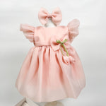 Set Complet Botez Bebelusi cu Rochita Eleganta si Trusou Hand - Made - Allegra - Botez bebelusi