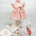 Set Complet Botez Bebelusi cu Rochita Eleganta si Trusou Hand - Made - Allegra - Botez bebelusi