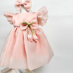 Set Complet Botez Bebelusi cu Rochita Eleganta si Trusou Hand - Made - Allegra - Botez bebelusi