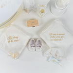Set Complet Botez Bebelusi cu Rochita si Cutie Personalizata - Dahlia - Botez bebelusi