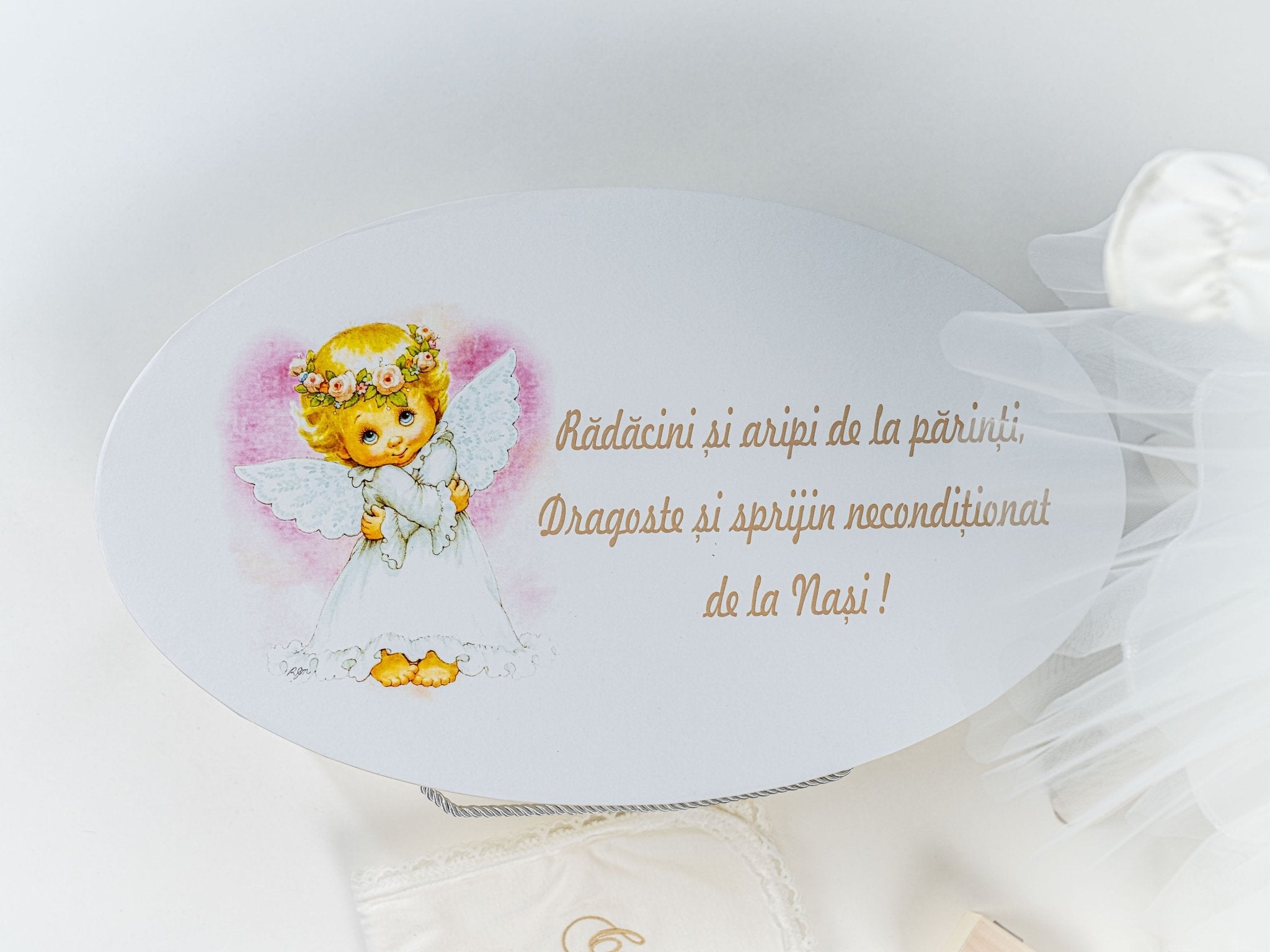 Set Complet Botez Bebelusi cu Rochita si Cutie Personalizata - Dahlia - Botez bebelusi
