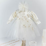 Set Complet Botez Bebelusi cu Rochita si Cutie Personalizata - Dahlia - Botez bebelusi