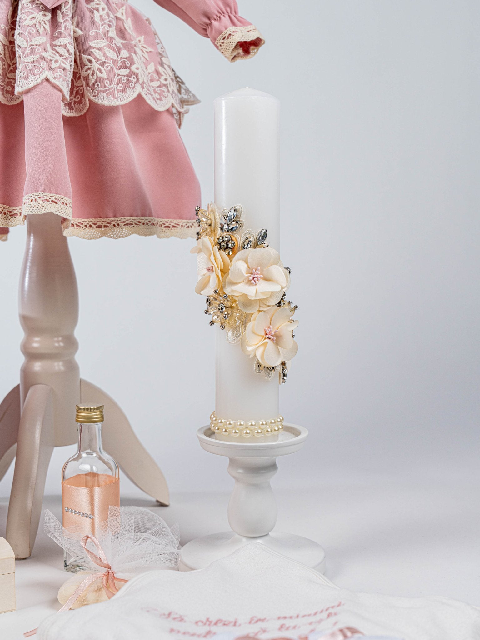 Set Complet Botez Bebelusi cu Rochita si Cutie Personalizata - Melody - Botez bebelusi