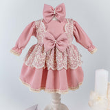 Set Complet Botez Bebelusi cu Rochita si Trusou Hand - made - Sally - Botez bebelusi