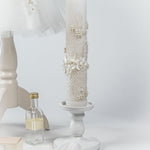 Set Complet Botez Bebelusi cu Rochita si Trusou Lucrat Manual - Clara - Botez bebelusi
