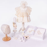 Set Complet Botez Bebelusi cu Rochita, Trusou si Lumanare - Isabel - Botez bebelusi