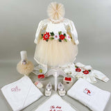 Set complet botez cu flori - Botez bebelusi