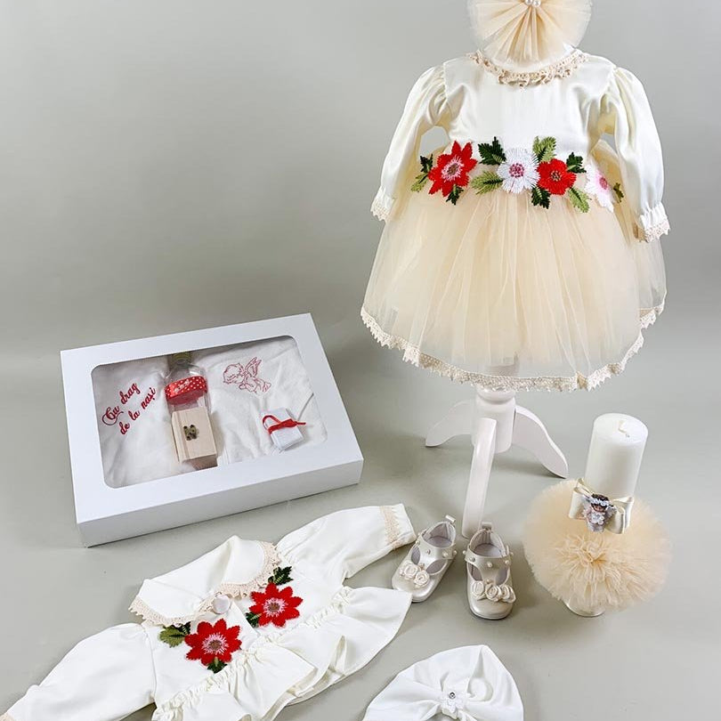 Set complet botez cu flori - Botez bebelusi