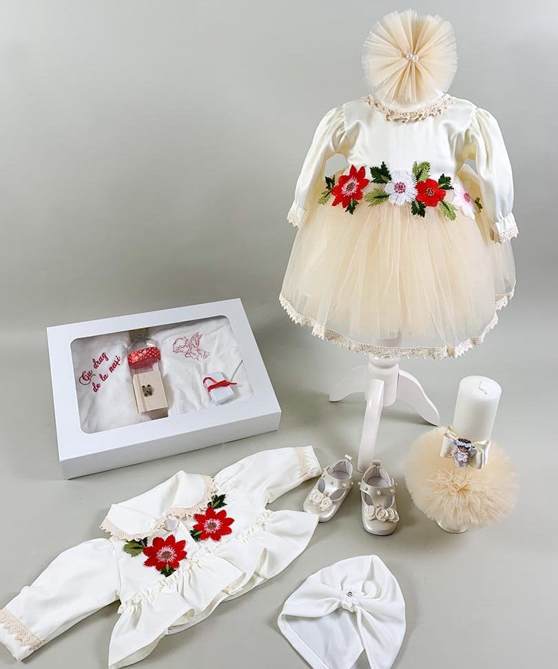 Set complet botez cu flori - Botez bebelusi