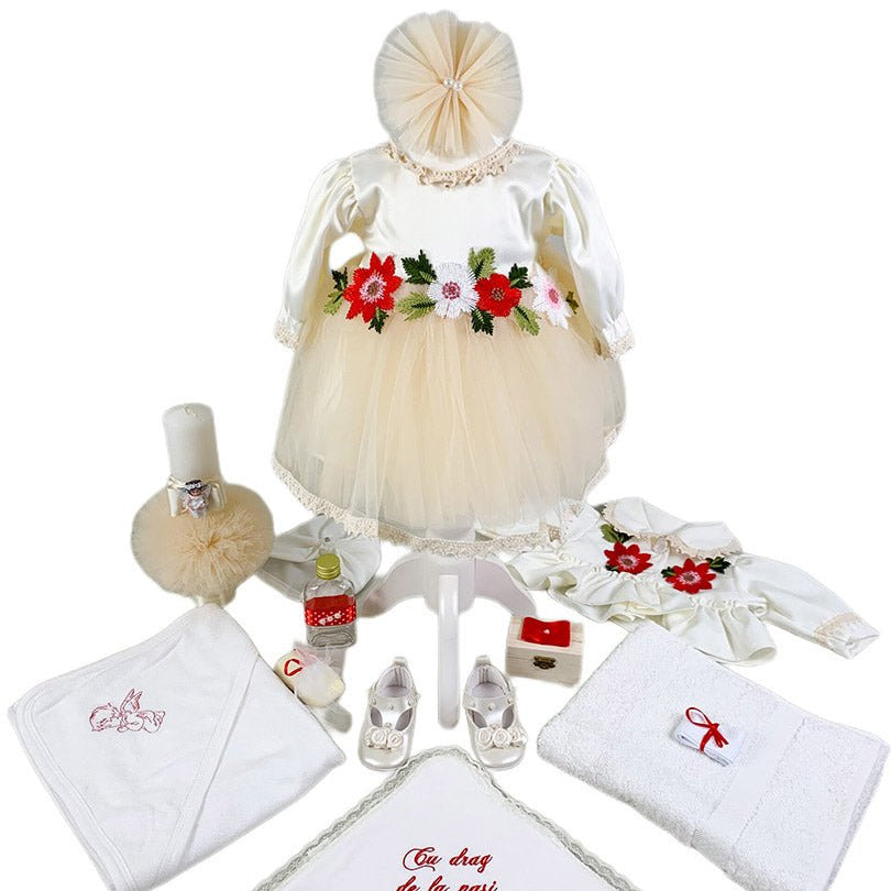 Set complet botez cu flori - Botez bebelusi