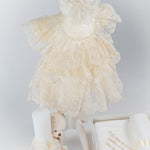 Set Complet Botez cu Rochita din Dantela si Trusou Hand - made - Nicky - Botez bebelusi