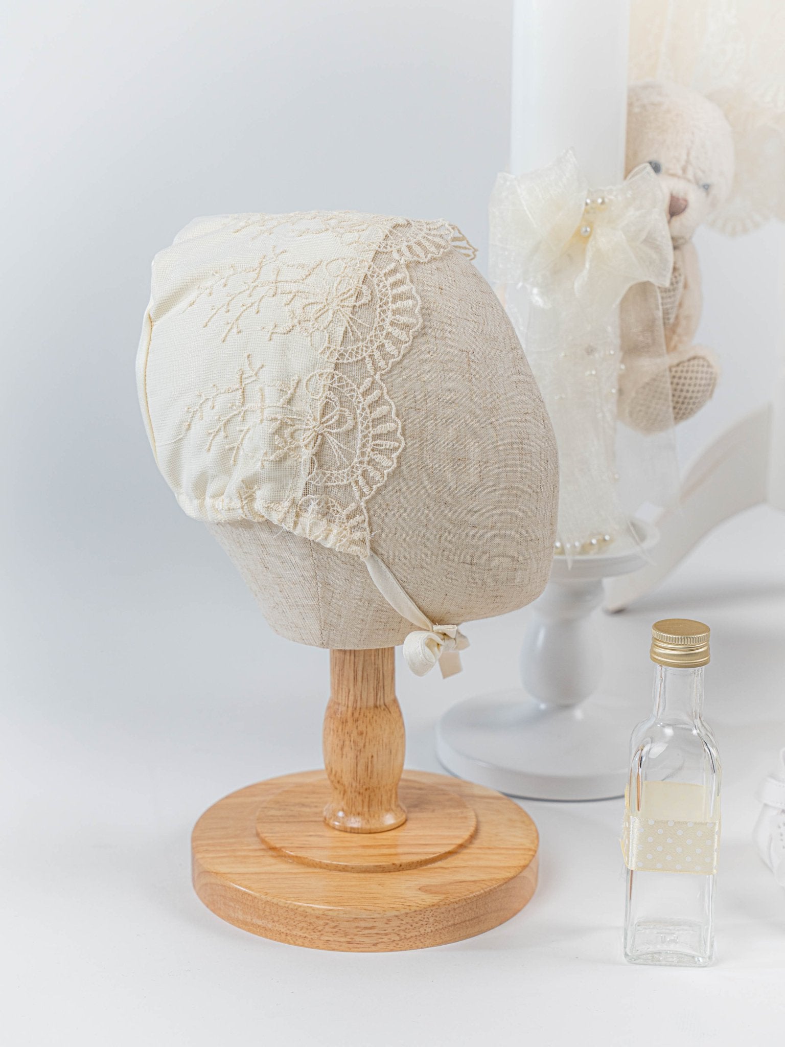 Set Complet Botez cu Rochita din Dantela si Trusou Hand - made - Nicky - Botez bebelusi
