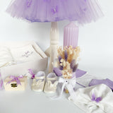 Set Complet Botez cu Rochita Vaporoasa si Trusou Hand Made - Roxy - Botez bebelusi