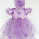 Set Complet Botez cu Rochita Vaporoasa si Trusou Hand Made - Roxy - Botez bebelusi