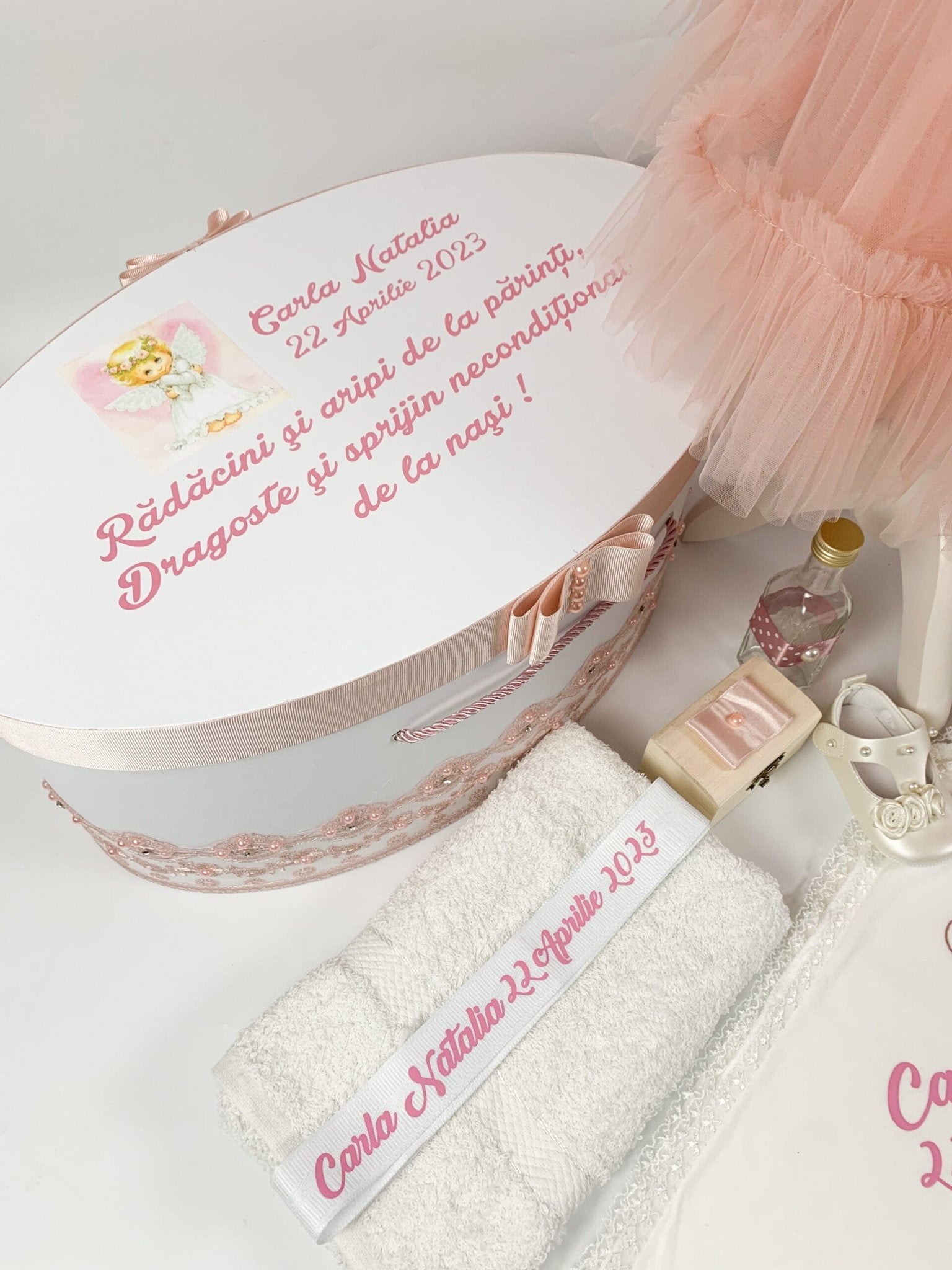 Set complet botez fetita 3 fluturi - Botez bebelusi