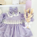 Set Complet Ceremonie Bebelusi cu Rochita Vaporoasa si Trusou Hand Made - Coco - Botez bebelusi
