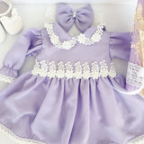 Set Complet Ceremonie Bebelusi cu Rochita Vaporoasa si Trusou Hand Made - Coco - Botez bebelusi