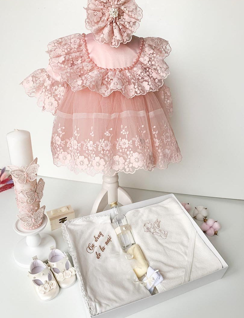 Set complet pentru botez fetita Agnes - Botez bebelusi