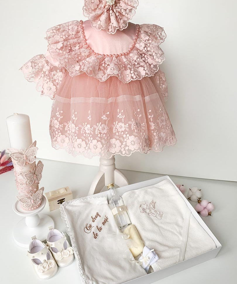 Set complet pentru botez fetita Agnes - Botez bebelusi