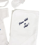 Set de baie pentru bebelusi cu 5 piese, - ”Prima baita cu nașii”, personalizat cu Mickey Mouse - Botez bebelusi