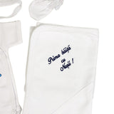 Set de baie pentru bebelusi cu 5 piese, - ”Prima baita cu nașii”, personalizat cu Mickey Mouse - Botez bebelusi
