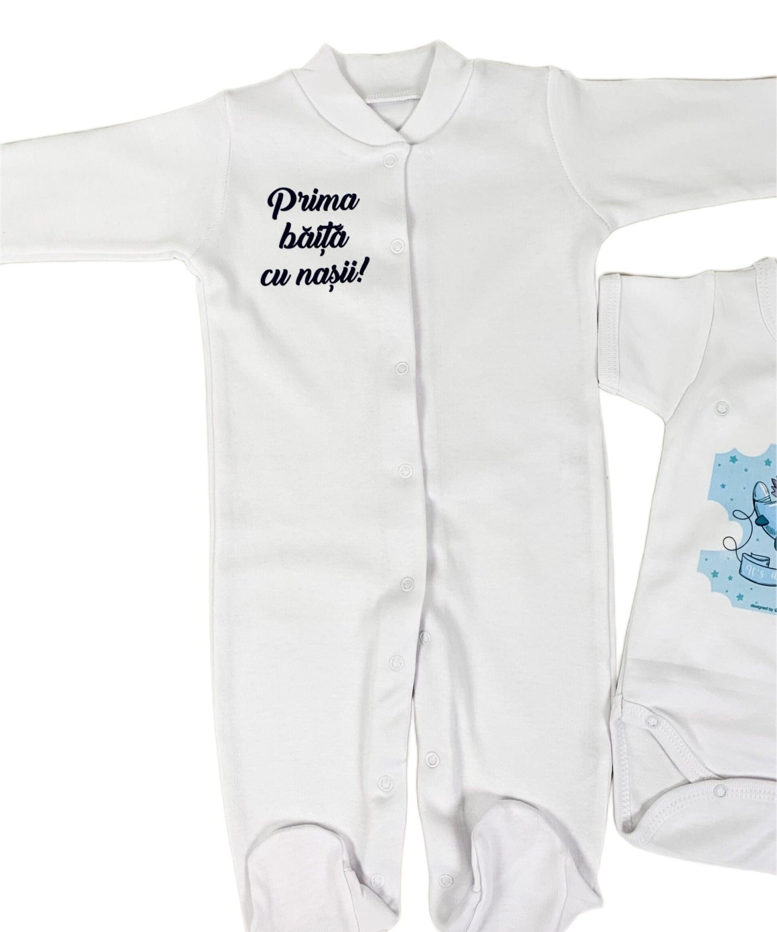 Set de baie pentru bebelusi - personalizat cu ursulet - 5 piese - Botez bebelusi