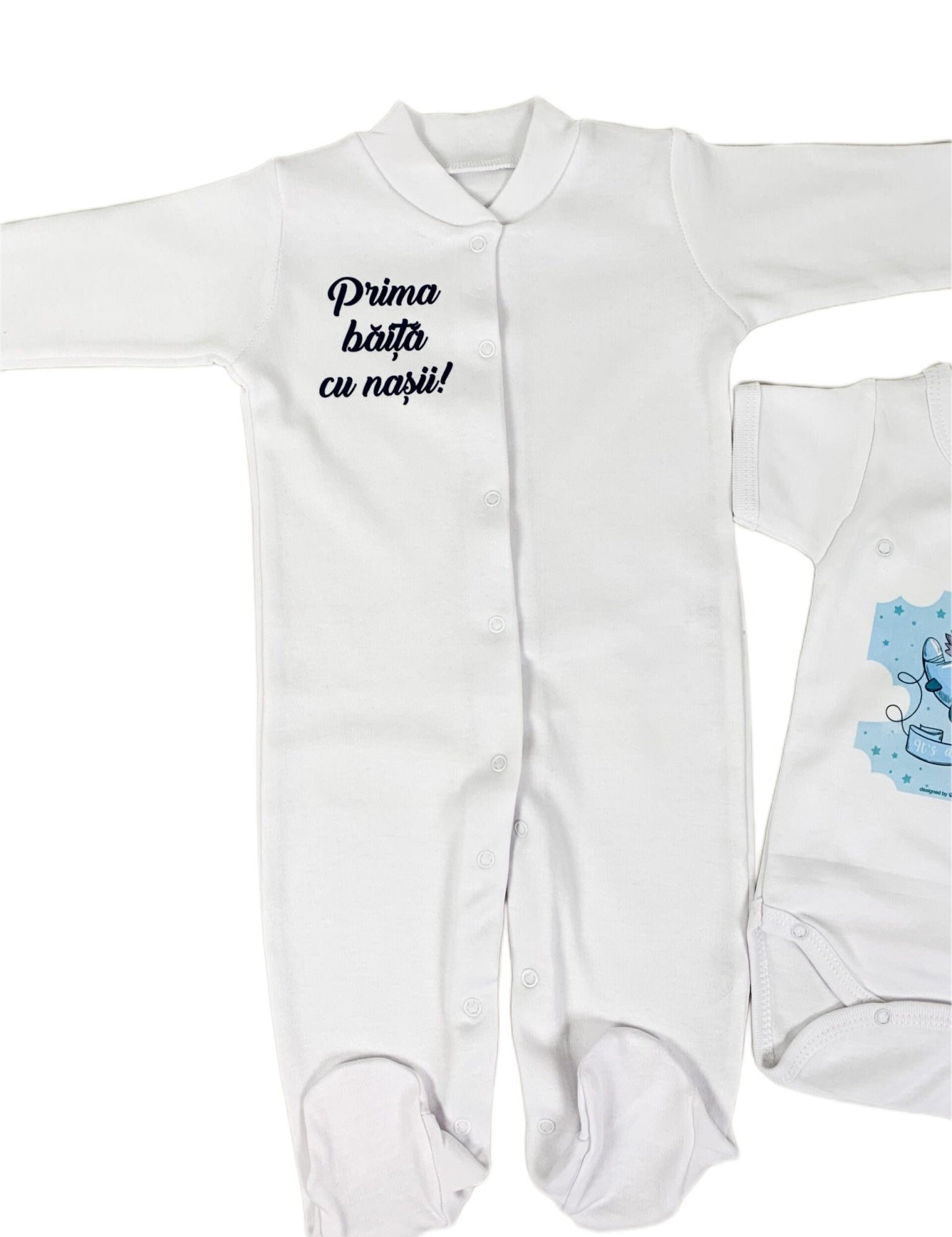 Set de baie pentru bebelusi - personalizat cu ursulet - 5 piese - Botez bebelusi
