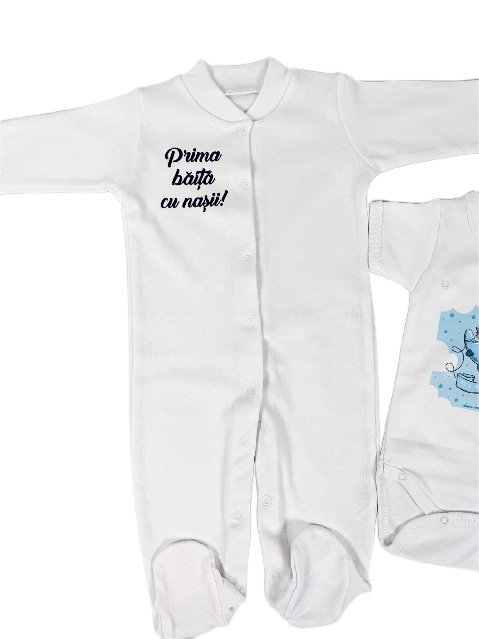 Set de baie pentru bebelusi - personalizat cu ursulet - 5 piese - Botez bebelusi