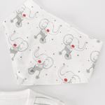 Set Hainute 5 Piese Bebelusi - Bluzita Alba, Pantalonasi si Accesorii - Botez bebelusi
