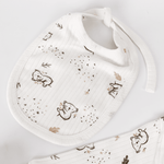 Set Hainute 5 Piese Bebelusi - Salopeta Alba, Paturica si Accesorii - Botez bebelusi