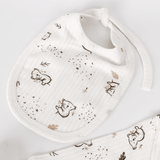 Set Hainute 5 Piese Bebelusi - Salopeta Alba, Paturica si Accesorii - Botez bebelusi