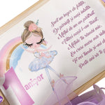 Set lila personalizat aniversare 1 an - Balerina - Botez bebelusi