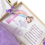 Set lila personalizat aniversare 1 an - Balerina - Botez bebelusi