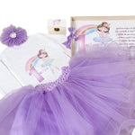 Set lila personalizat aniversare 1 an - Balerina - Botez bebelusi