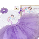 Set lila personalizat aniversare 1 an - Balerina - Botez bebelusi