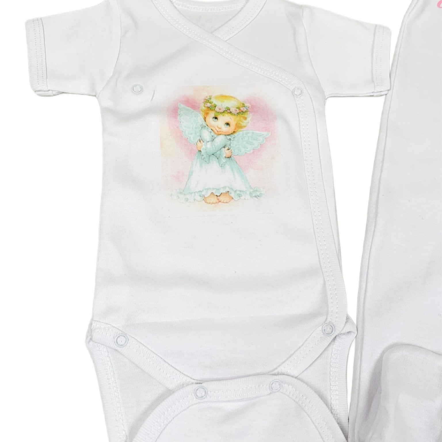 Set pentru prima baita cu nașii - personaj ingeras - Botez bebelusi