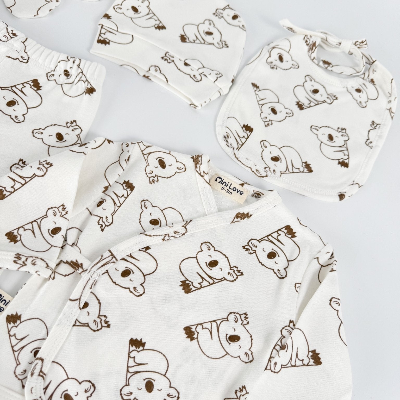 Set salopeta alba baiat cu ursuleti - Botez bebelusi