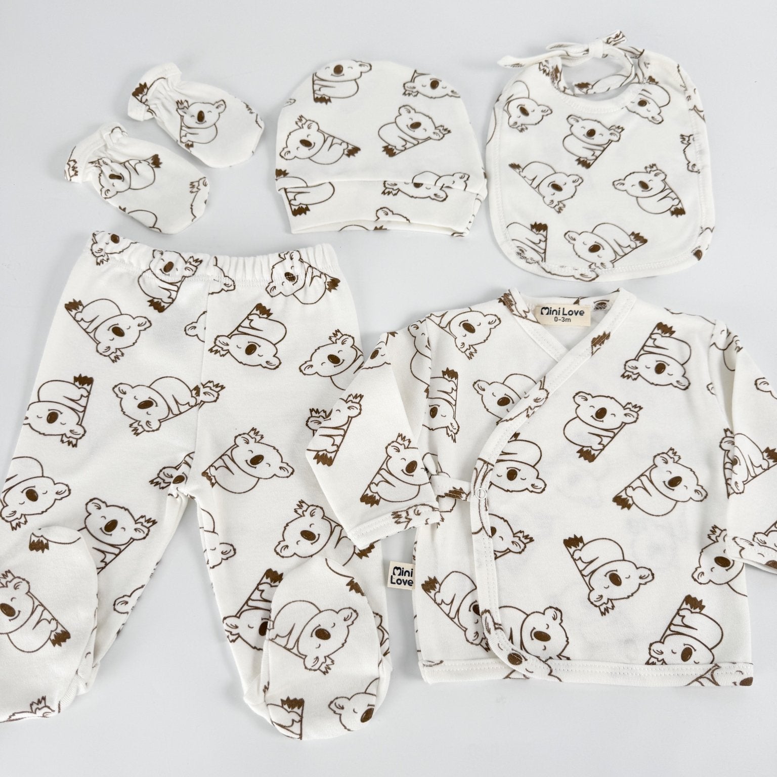 Set salopeta alba baiat cu ursuleti - Botez bebelusi