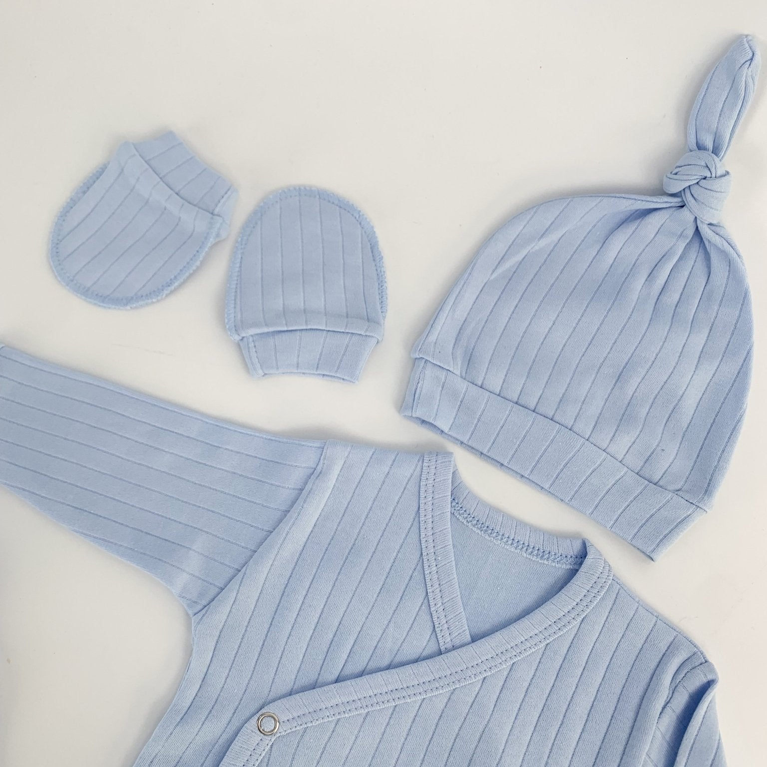 Set salopeta albastra - 5 piese - Botez bebelusi