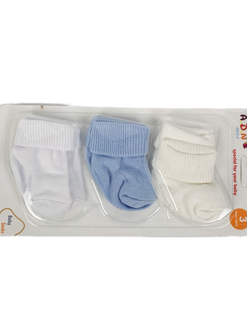 Set sosete 3 culori pentru baieti - Botez bebelusi