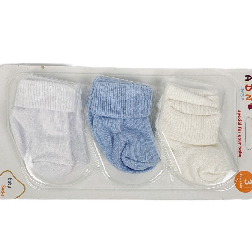 Set sosete 3 culori pentru baieti - Botez bebelusi