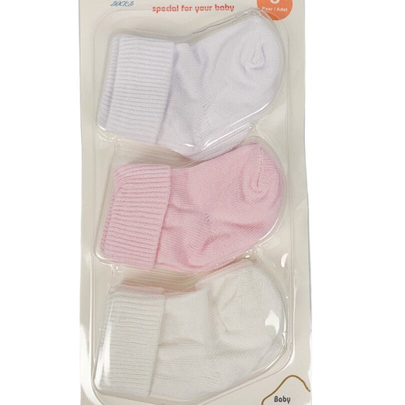 Set sosete 3 culori pentru fetite - Botez bebelusi